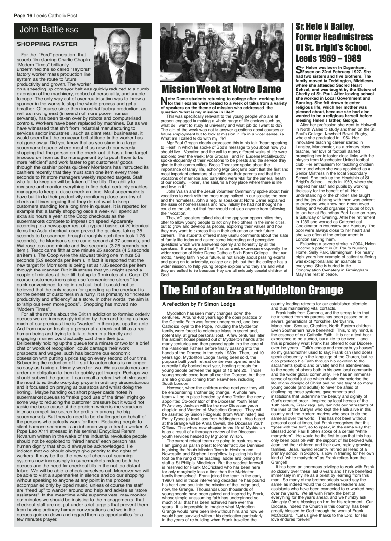 Jul/Aug 2012 edition of the Leeds Catholic Post Jul/Aug 2012 edition of the Leeds Catholic Post