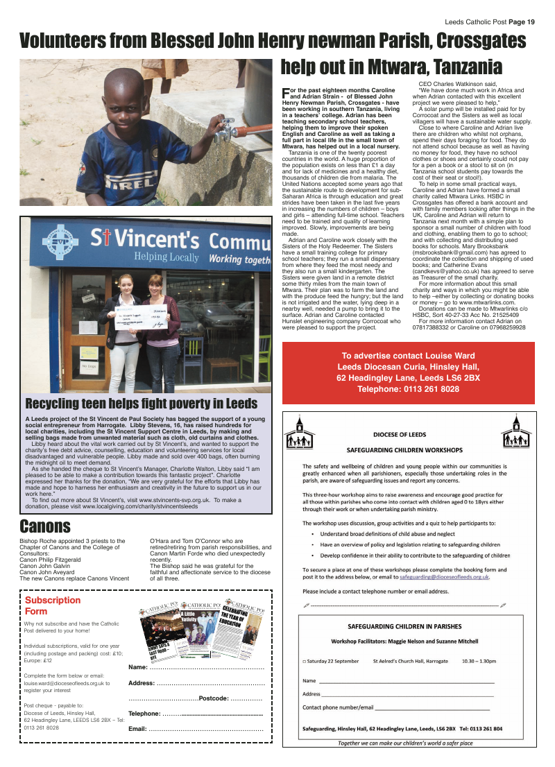 Jul/Aug 2012 edition of the Leeds Catholic Post Jul/Aug 2012 edition of the Leeds Catholic Post