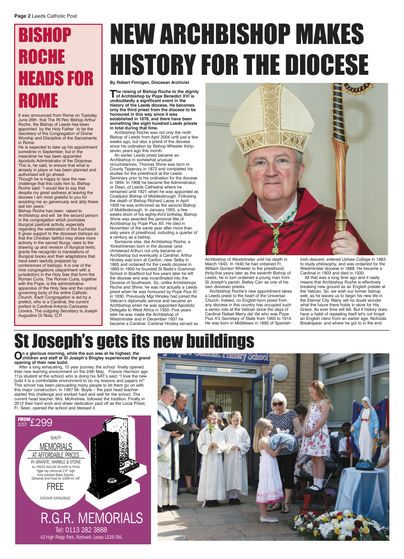 Jul/Aug 2012 edition of the Leeds Catholic Post