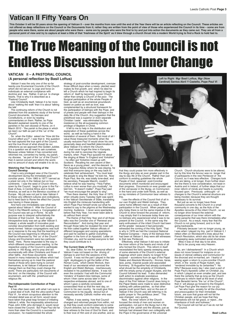 Jul/Aug 2012 edition of the Leeds Catholic Post Jul/Aug 2012 edition of the Leeds Catholic Post