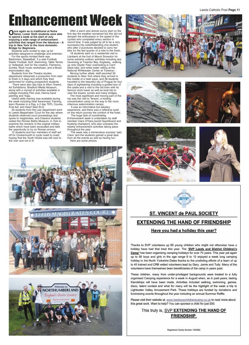 Sept 2012 edition of the Leeds Catholic Post