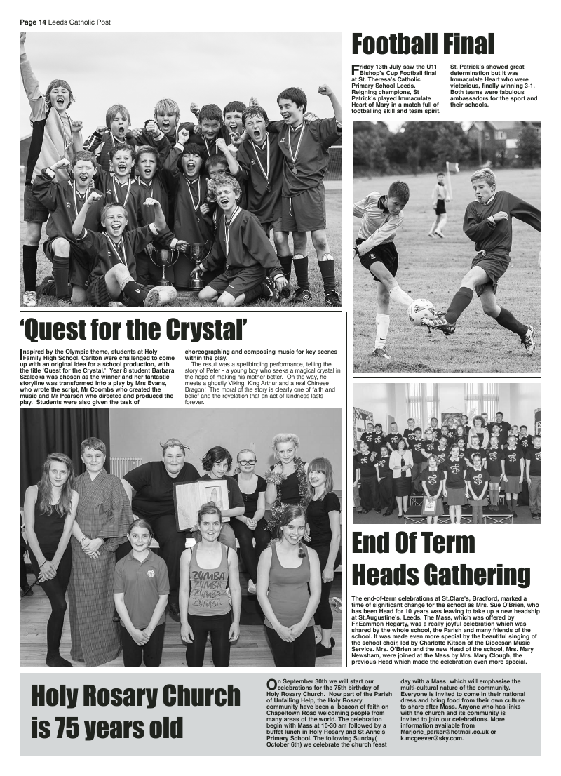 Sept 2012 edition of the Leeds Catholic Post Sept 2012 edition of the Leeds Catholic Post