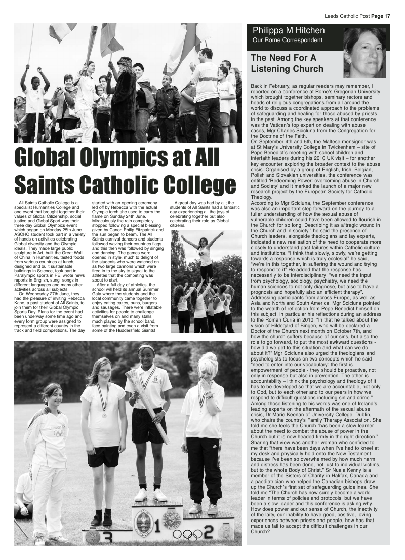 Sept 2012 edition of the Leeds Catholic Post Sept 2012 edition of the Leeds Catholic Post