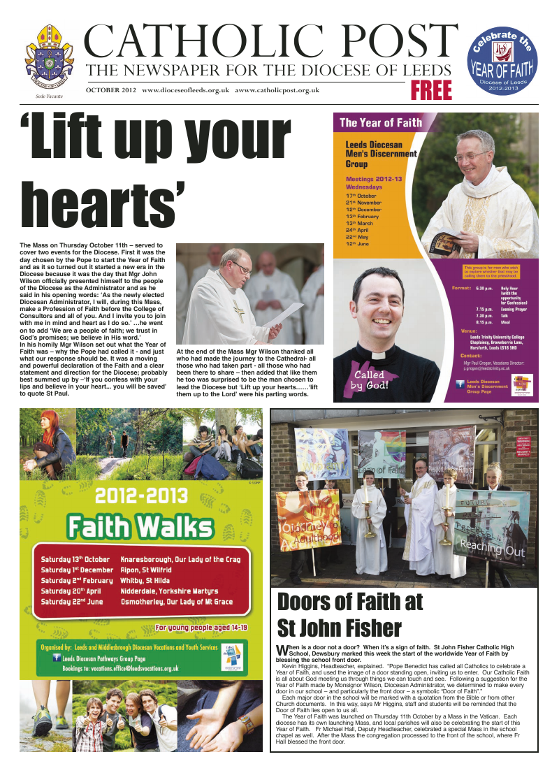 Oct 2012 edition of the Leeds Catholic Post