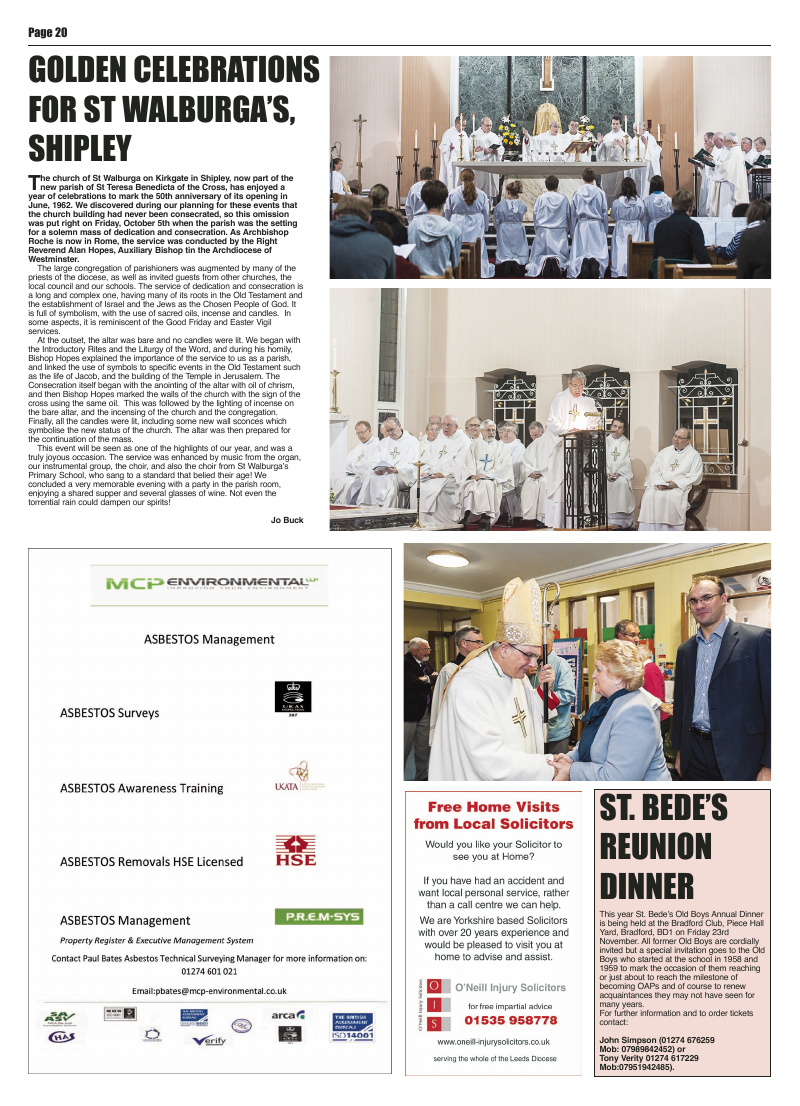 Oct 2012 edition of the Leeds Catholic Post