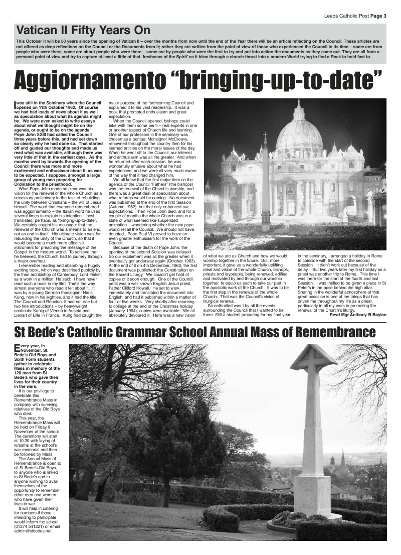 Oct 2012 edition of the Leeds Catholic Post