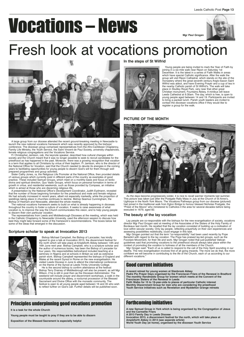 Nov 2012 edition of the Leeds Catholic Post