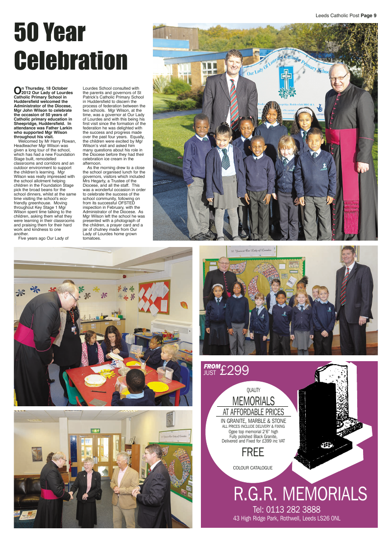 Nov 2012 edition of the Leeds Catholic Post Nov 2012 edition of the Leeds Catholic Post