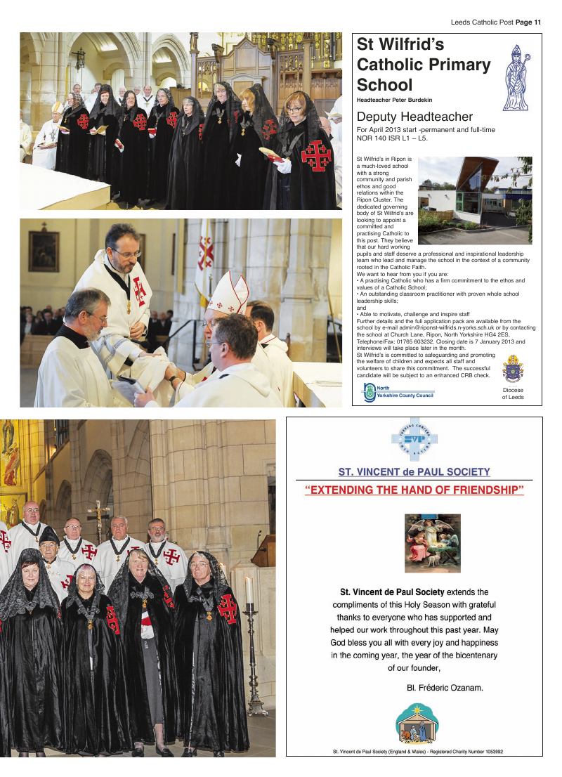 Dec 2012 edition of the Leeds Catholic Post