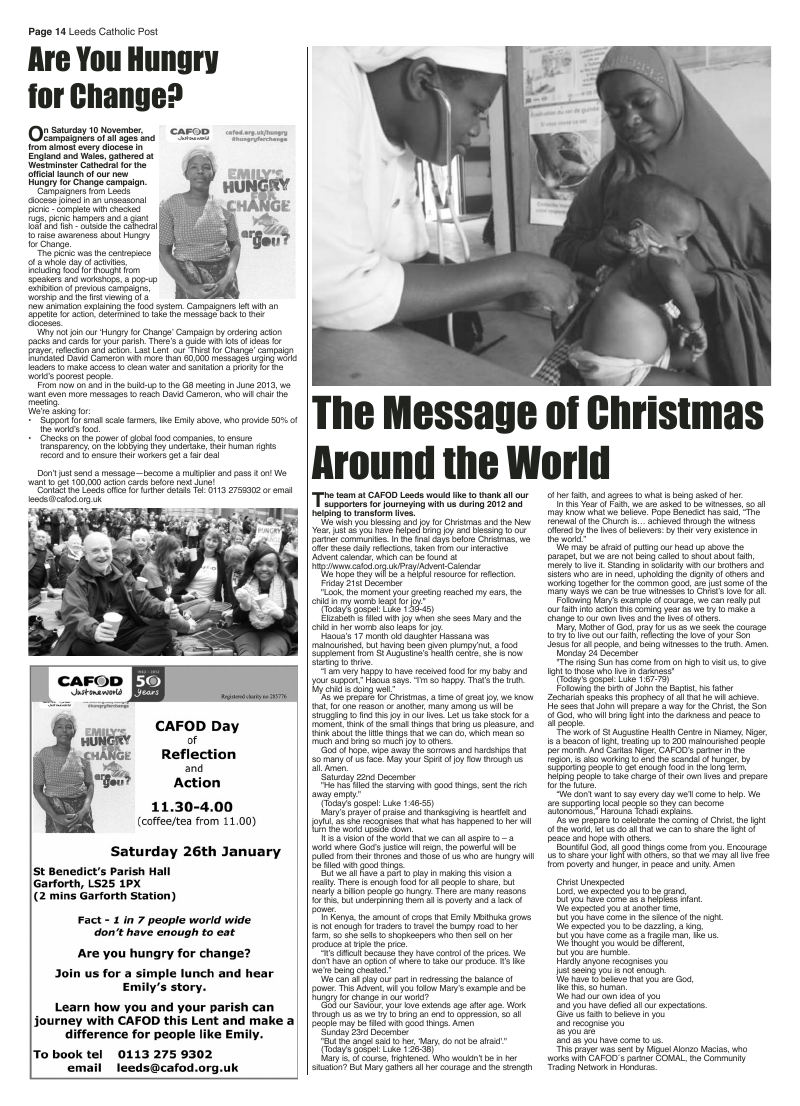 Dec 2012 edition of the Leeds Catholic Post