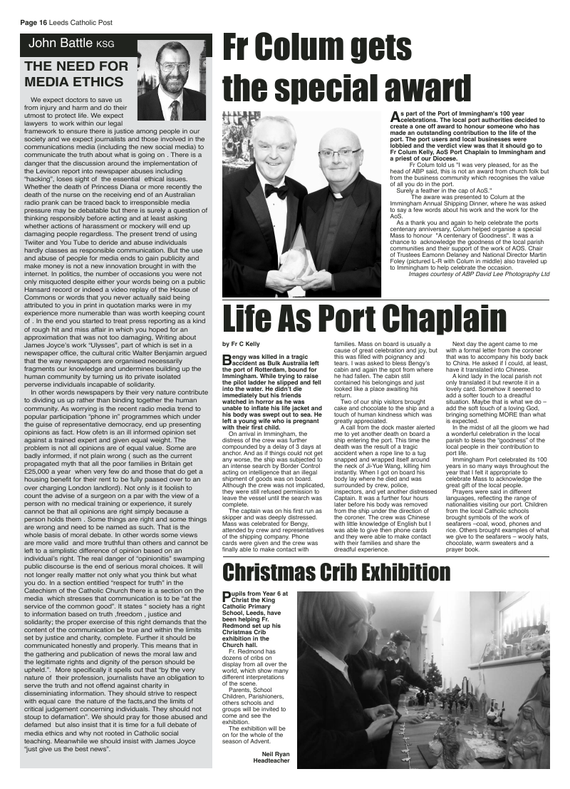Dec 2012 edition of the Leeds Catholic Post Dec 2012 edition of the Leeds Catholic Post