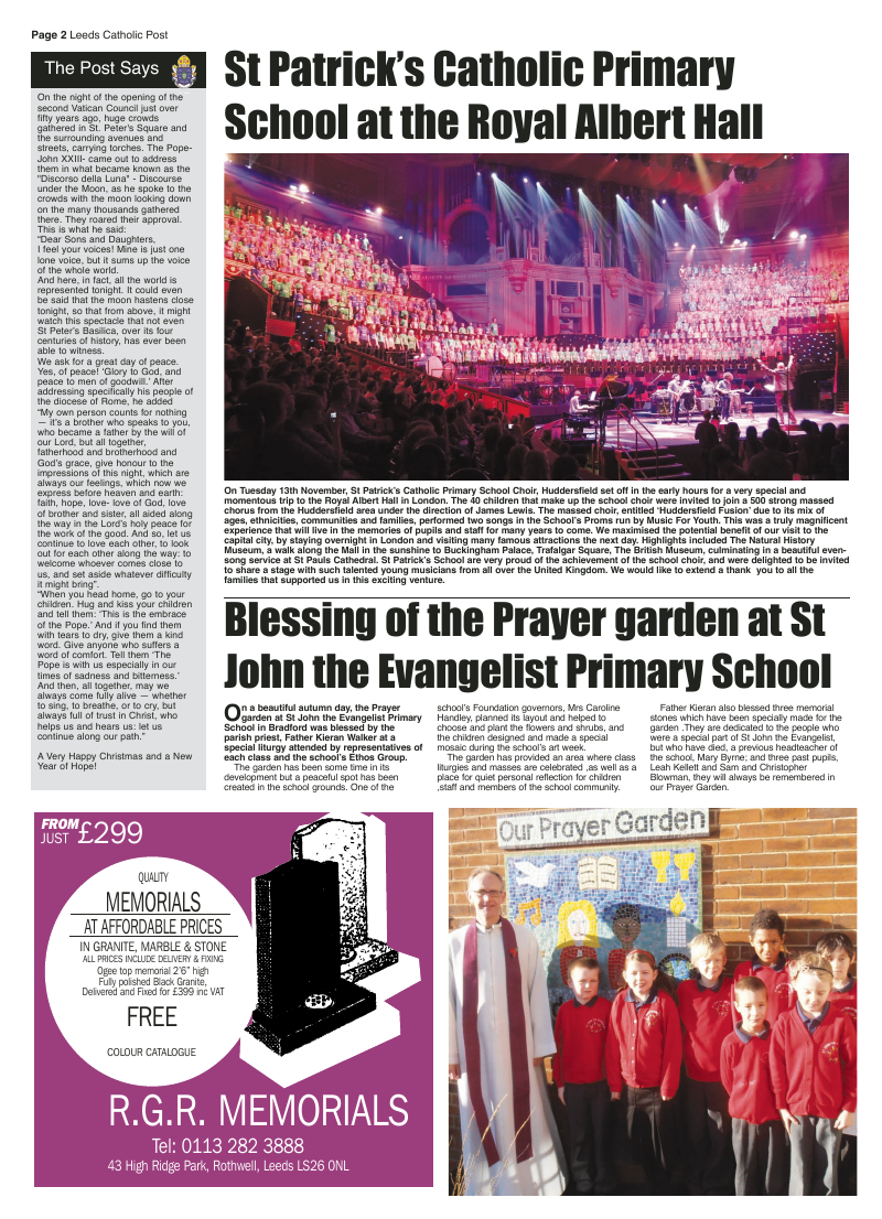 Dec 2012 edition of the Leeds Catholic Post