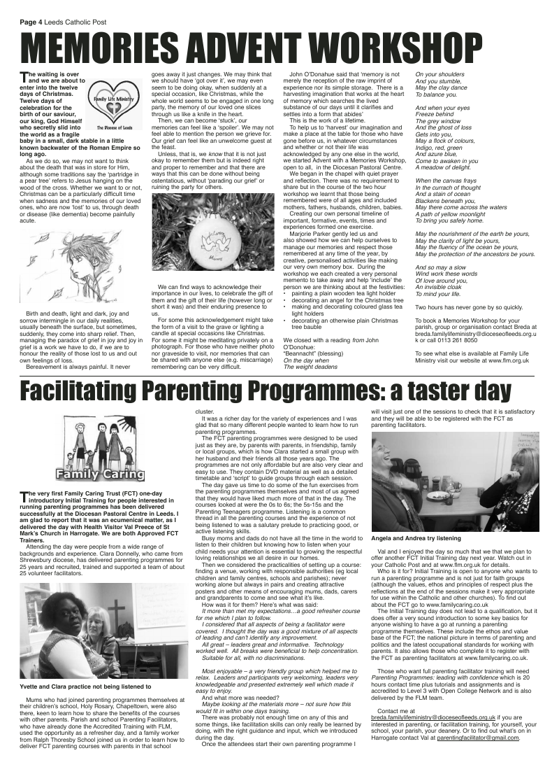 Dec 2012 edition of the Leeds Catholic Post