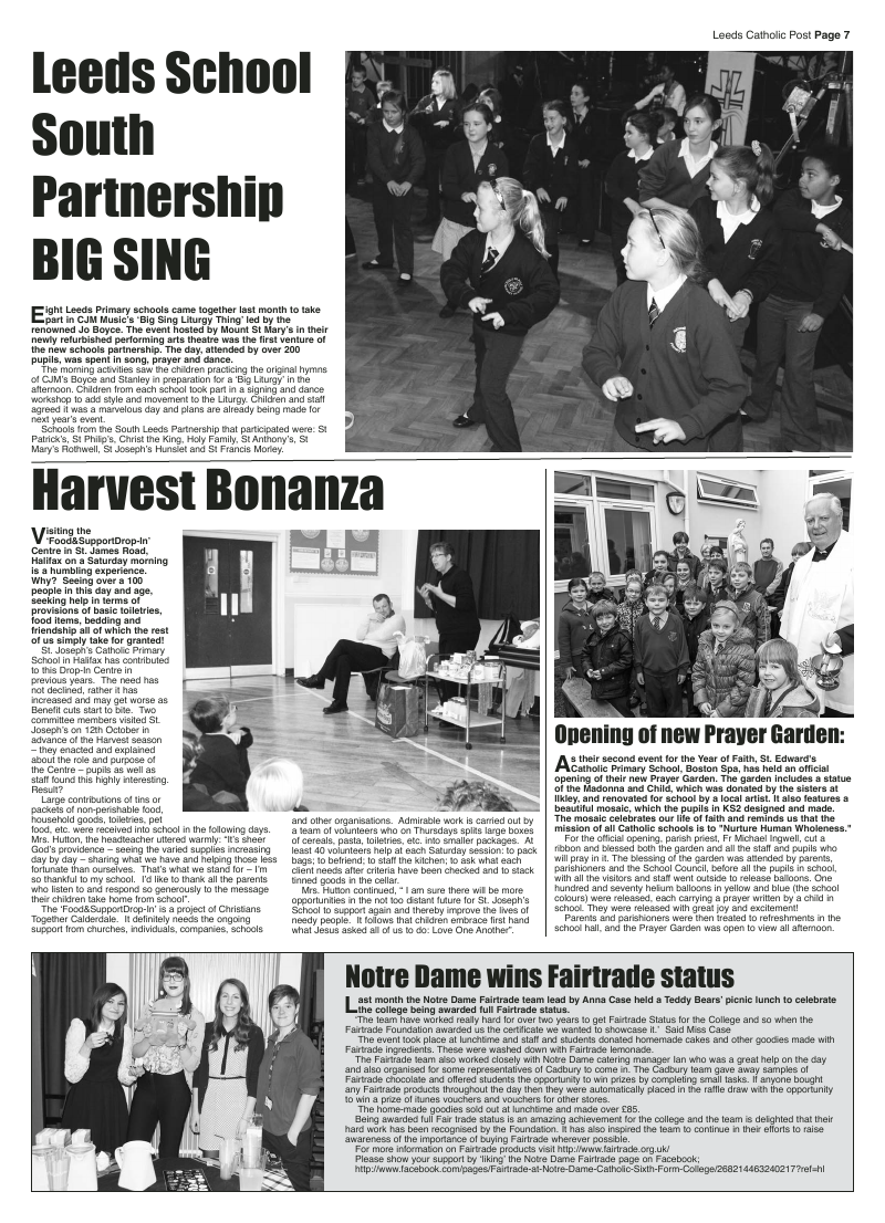Dec 2012 edition of the Leeds Catholic Post