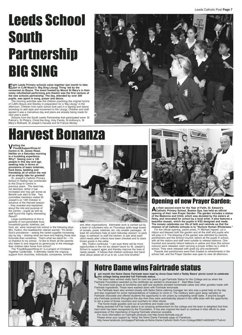 Dec 2012 edition of the Leeds Catholic Post Dec 2012 edition of the Leeds Catholic Post