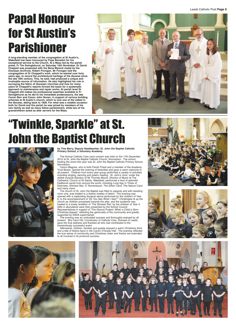 Dec 2012 edition of the Leeds Catholic Post Dec 2012 edition of the Leeds Catholic Post