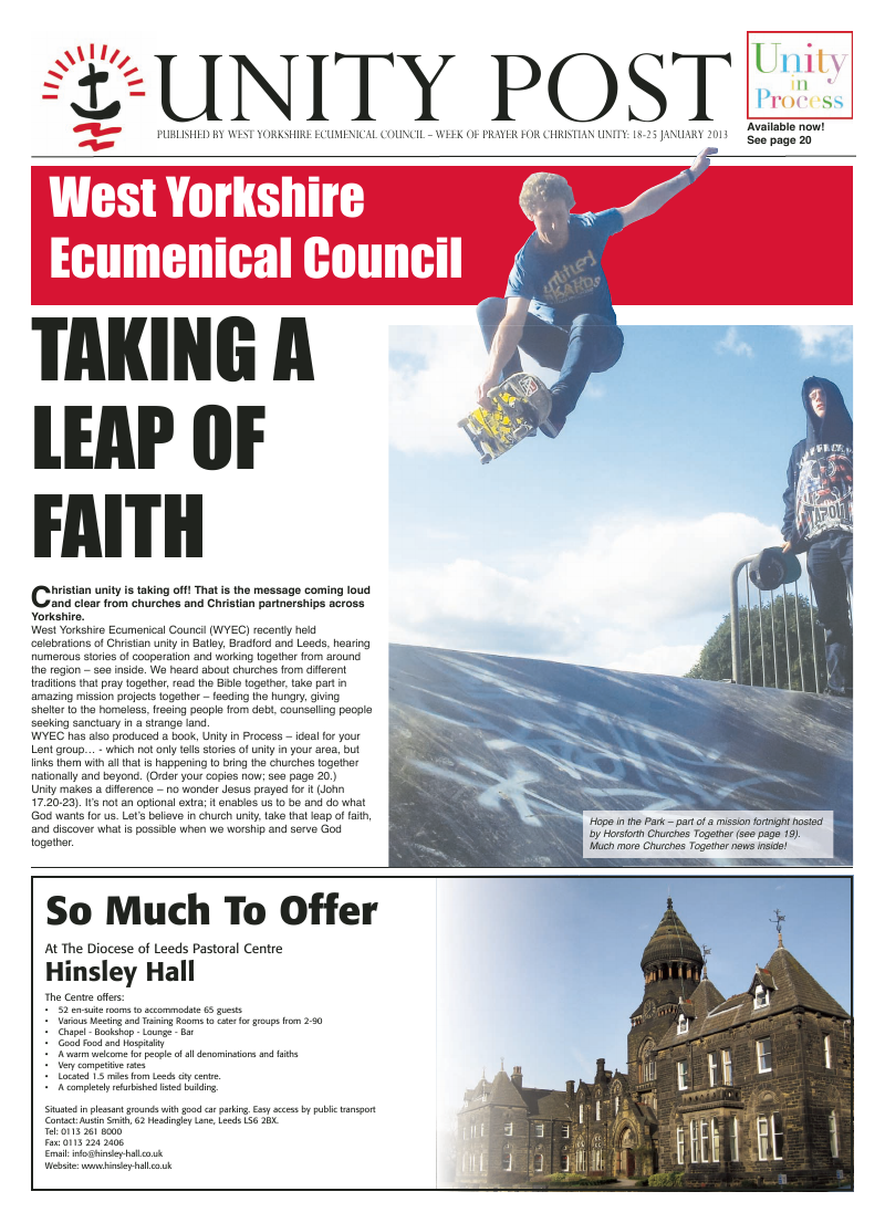 Jan 2013 U edition of the Leeds Catholic Post Jan 2013 U edition of the Leeds Catholic Post