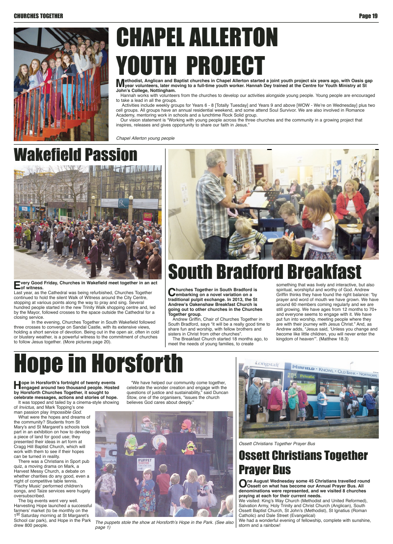 Jan 2013 U edition of the Leeds Catholic Post Jan 2013 U edition of the Leeds Catholic Post