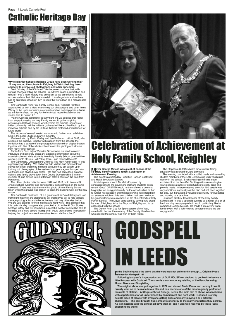 Feb 2013 edition of the Leeds Catholic Post