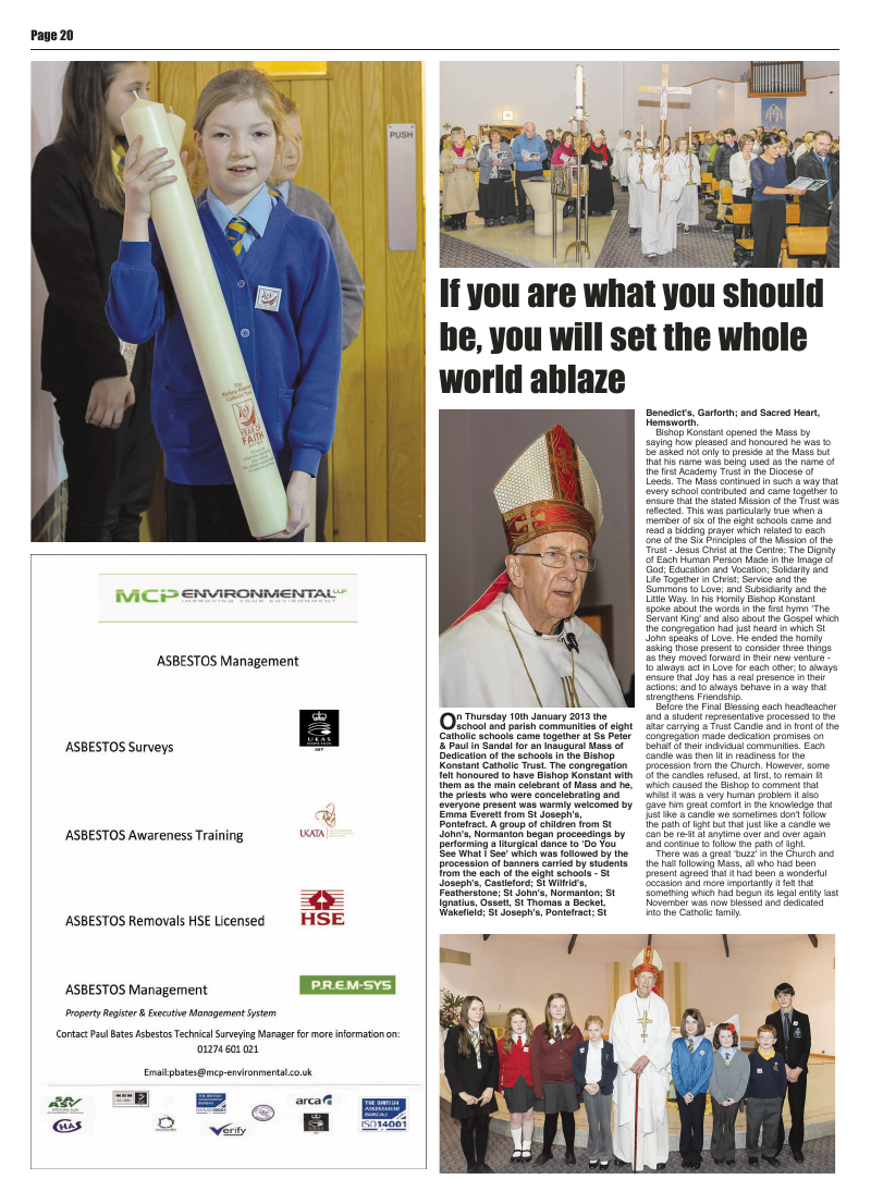 Feb 2013 edition of the Leeds Catholic Post Feb 2013 edition of the Leeds Catholic Post