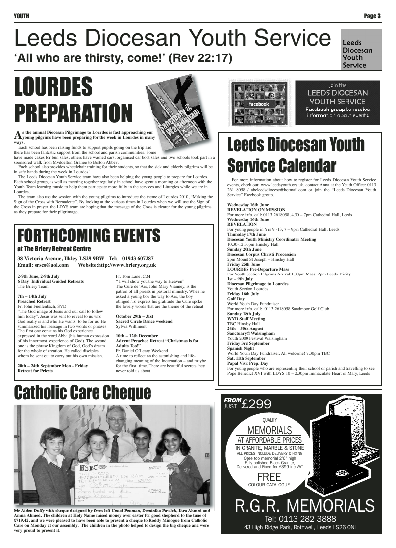 Jun 2010 edition of the Leeds Catholic Post Jun 2010 edition of the Leeds Catholic Post