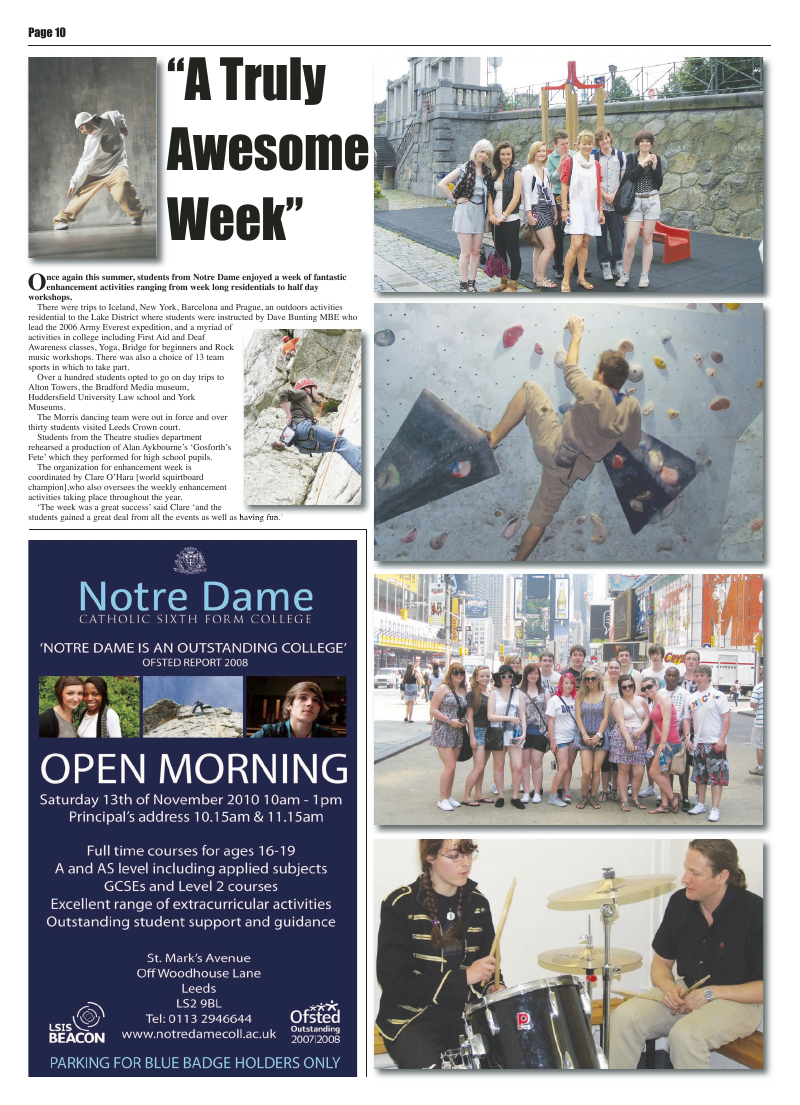 Oct 2010 edition of the Leeds Catholic Post Oct 2010 edition of the Leeds Catholic Post