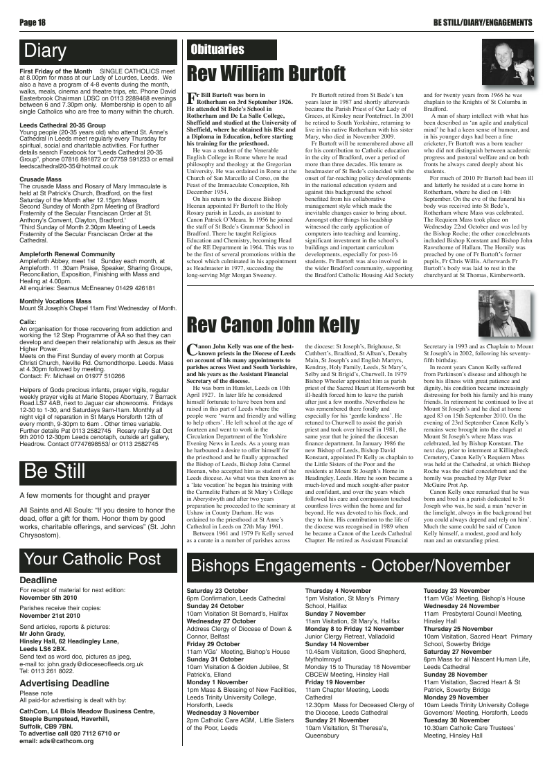 Oct 2010 edition of the Leeds Catholic Post