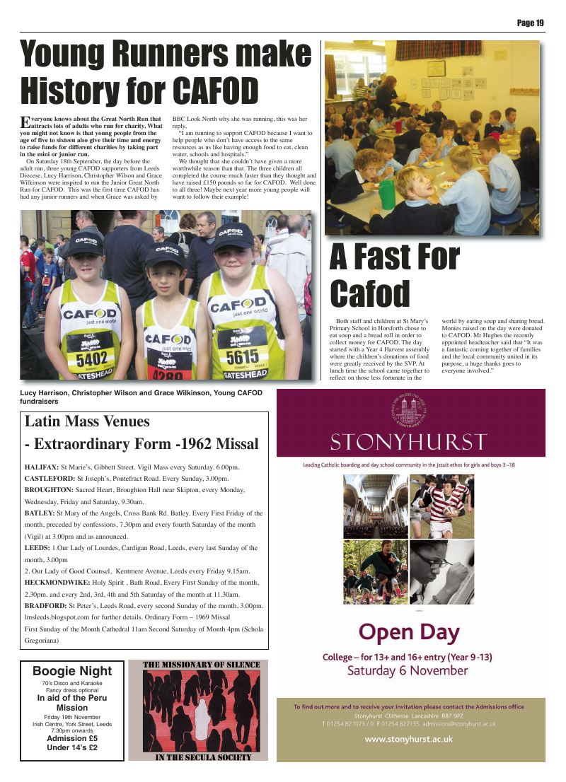 Oct 2010 edition of the Leeds Catholic Post