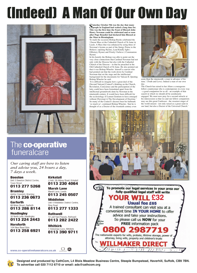 Oct 2010 edition of the Leeds Catholic Post Oct 2010 edition of the Leeds Catholic Post