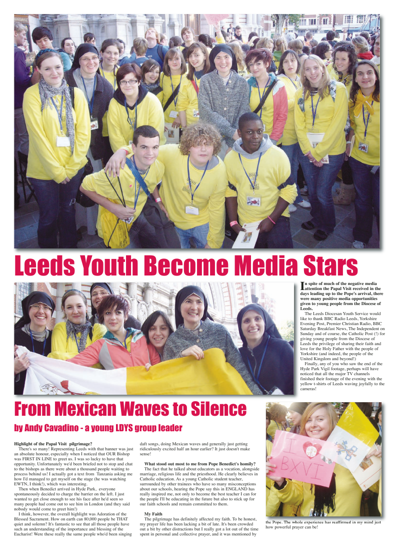 Oct 2010 edition of the Leeds Catholic Post Oct 2010 edition of the Leeds Catholic Post