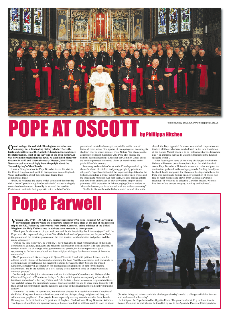 Oct 2010 edition of the Leeds Catholic Post Oct 2010 edition of the Leeds Catholic Post