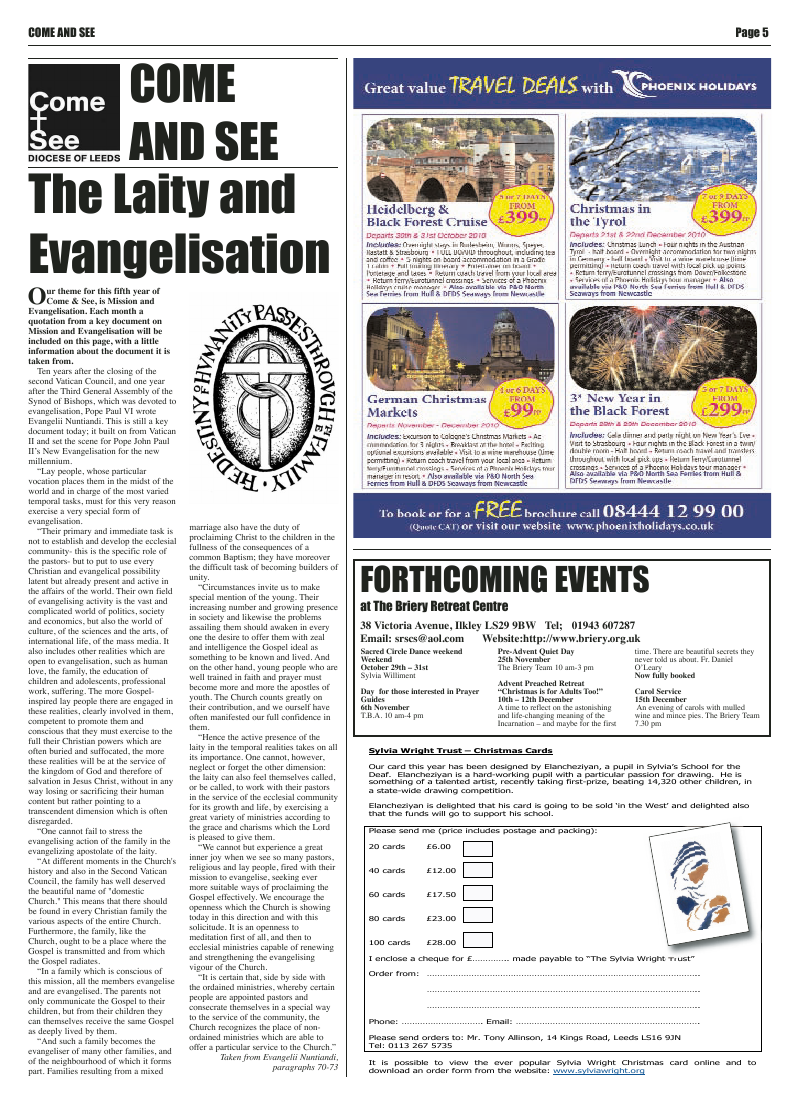 Oct 2010 edition of the Leeds Catholic Post Oct 2010 edition of the Leeds Catholic Post