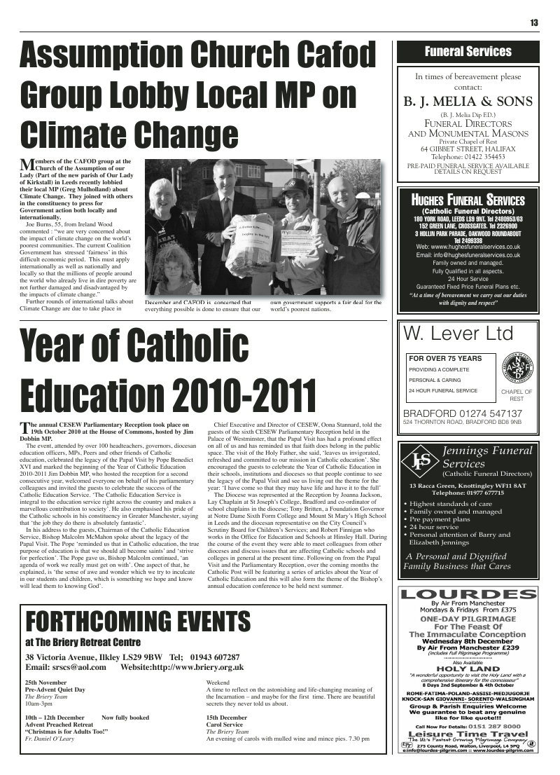 Nov 2010 edition of the Leeds Catholic Post Nov 2010 edition of the Leeds Catholic Post