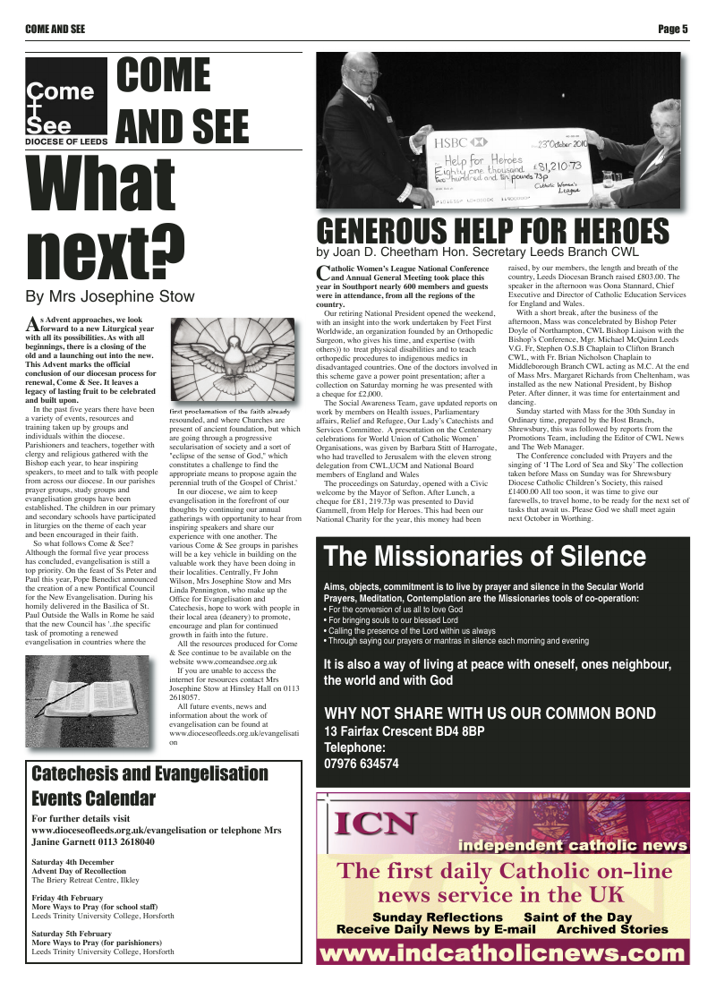 Nov 2010 edition of the Leeds Catholic Post