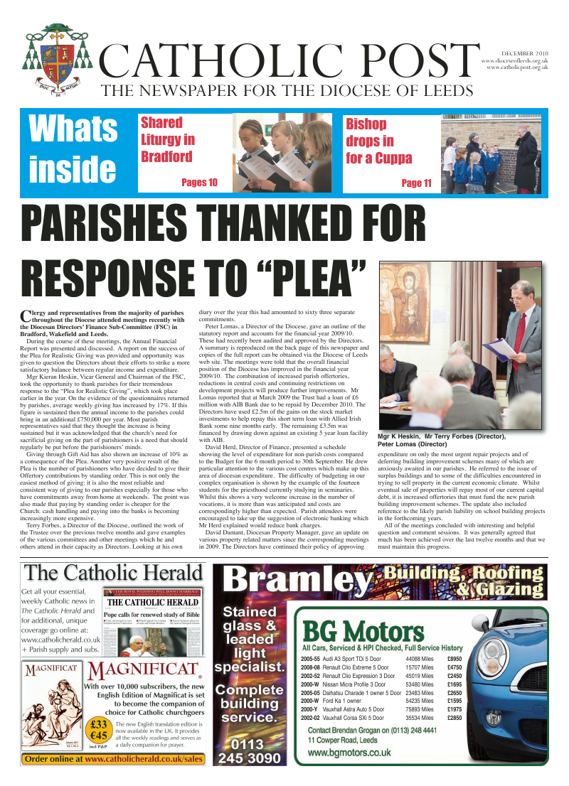 Dec 2010 edition of the Leeds Catholic Post