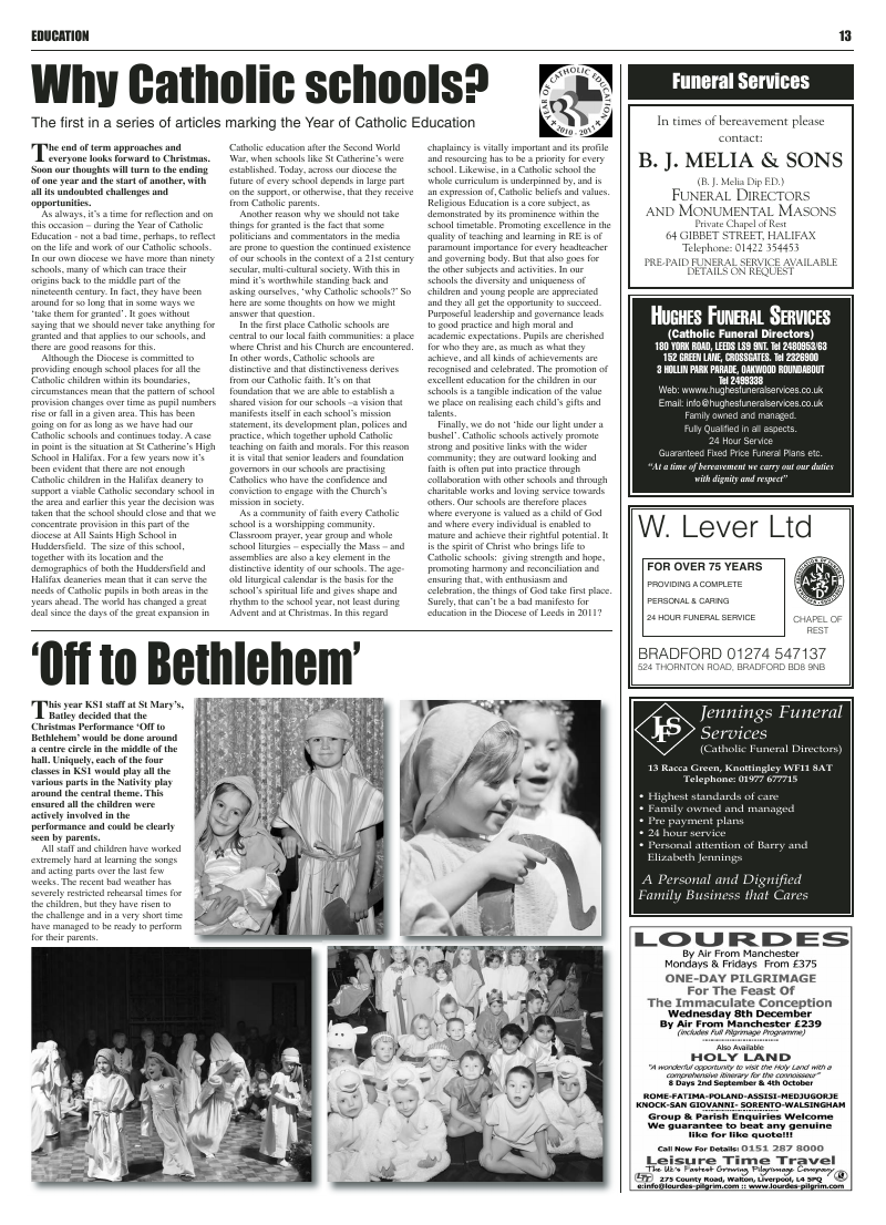 Dec 2010 edition of the Leeds Catholic Post Dec 2010 edition of the Leeds Catholic Post