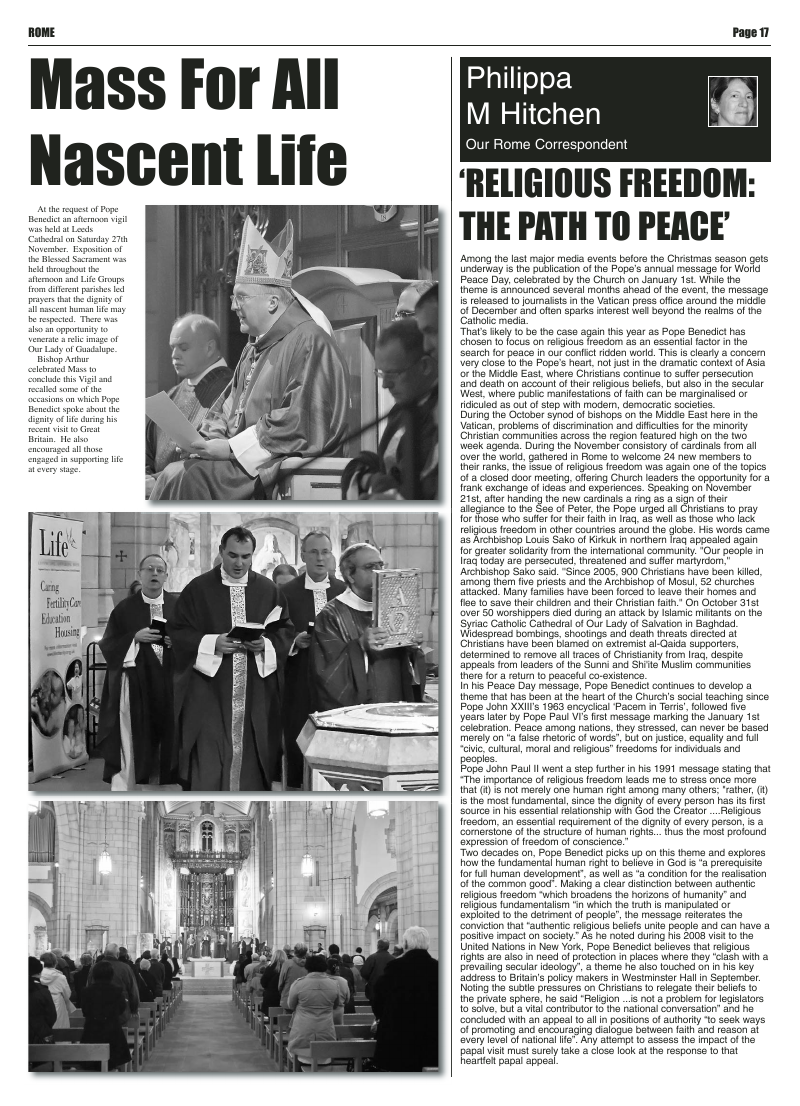 Dec 2010 edition of the Leeds Catholic Post