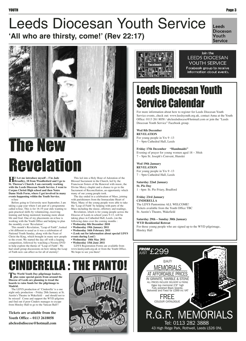 Dec 2010 edition of the Leeds Catholic Post Dec 2010 edition of the Leeds Catholic Post