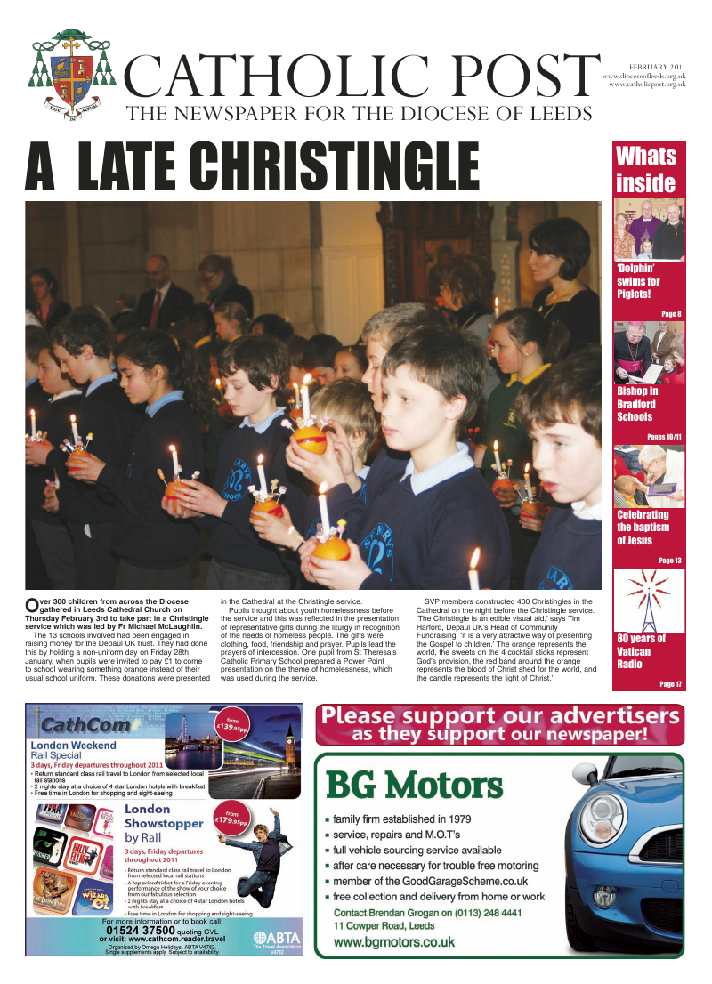 Feb 2011 edition of the Leeds Catholic Post Feb 2011 edition of the Leeds Catholic Post