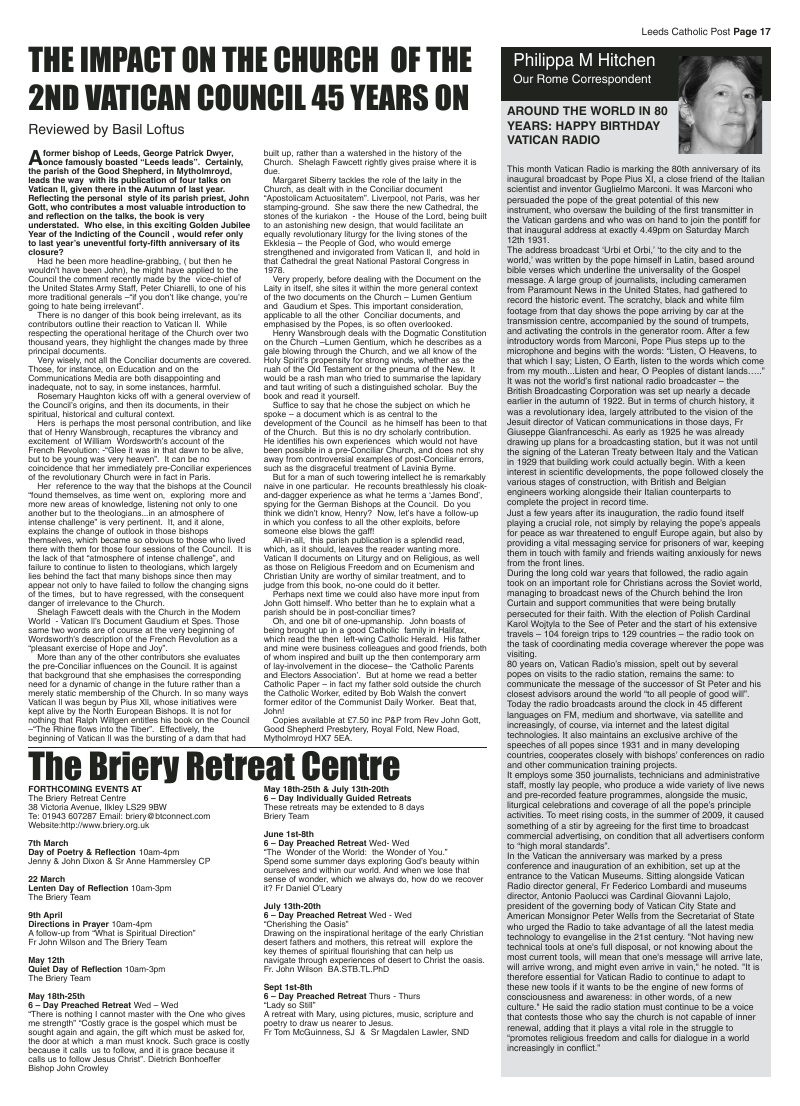 Feb 2011 edition of the Leeds Catholic Post Feb 2011 edition of the Leeds Catholic Post
