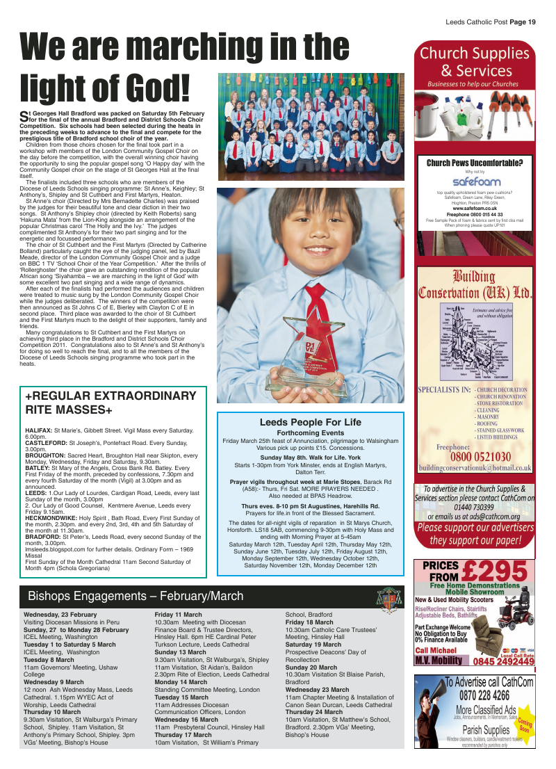 Feb 2011 edition of the Leeds Catholic Post Feb 2011 edition of the Leeds Catholic Post
