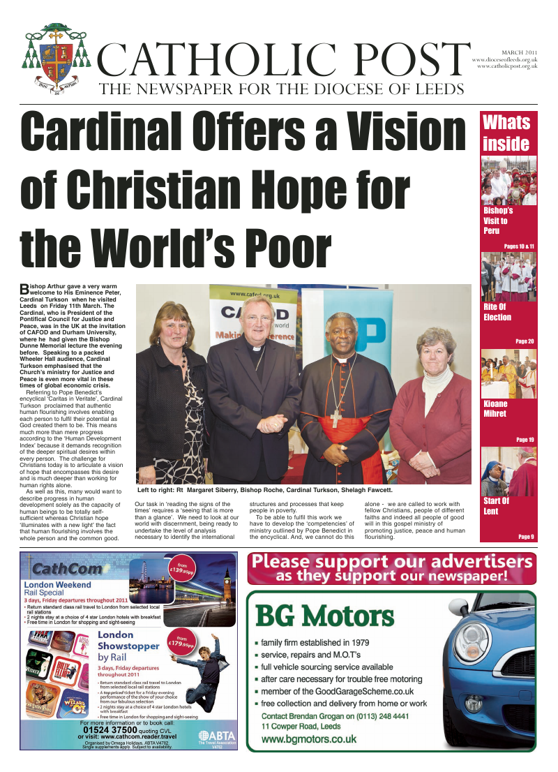 Mar 2011 edition of the Leeds Catholic Post Mar 2011 edition of the Leeds Catholic Post
