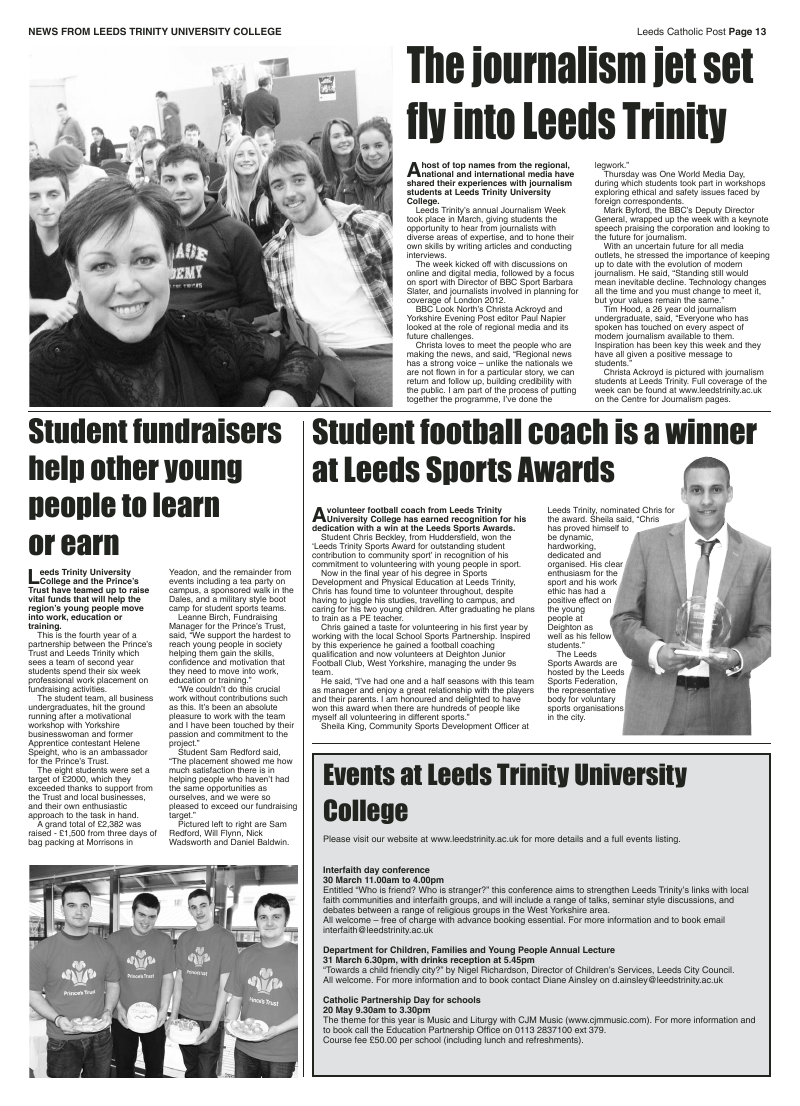 Mar 2011 edition of the Leeds Catholic Post Mar 2011 edition of the Leeds Catholic Post