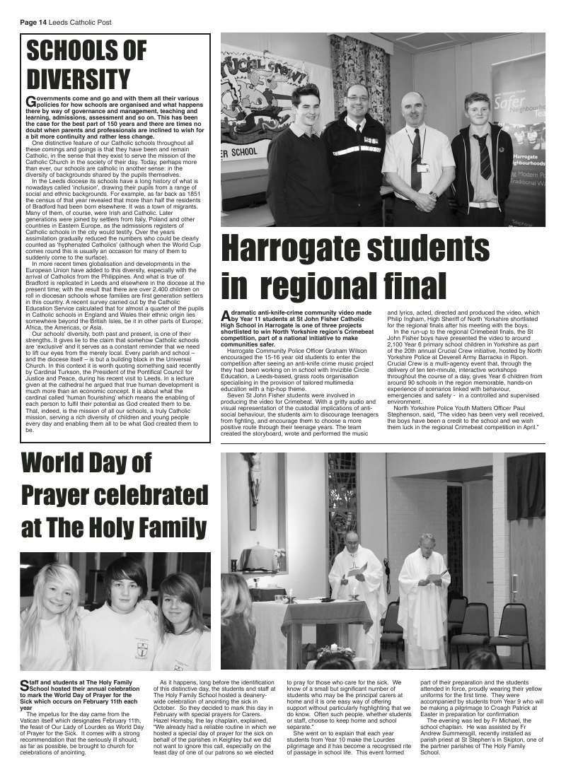 Mar 2011 edition of the Leeds Catholic Post Mar 2011 edition of the Leeds Catholic Post
