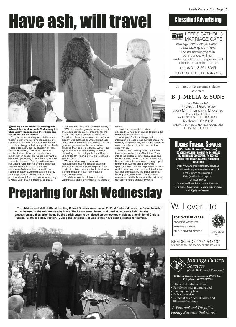 Mar 2011 edition of the Leeds Catholic Post Mar 2011 edition of the Leeds Catholic Post