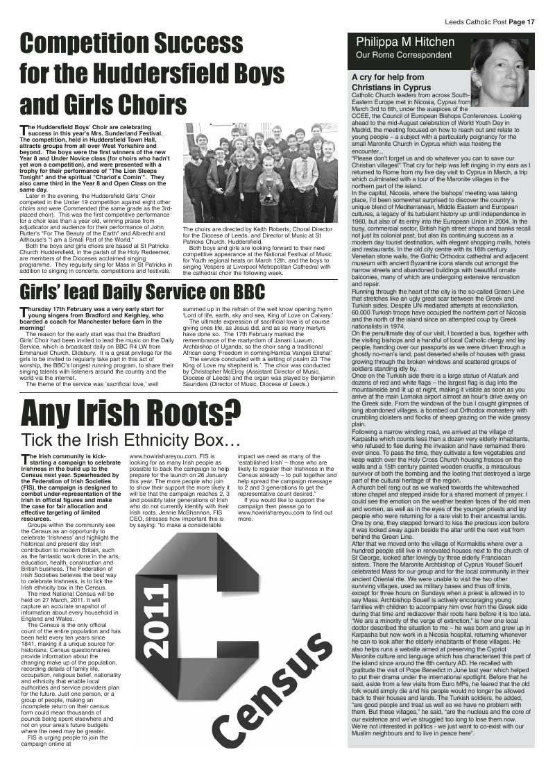 Mar 2011 edition of the Leeds Catholic Post