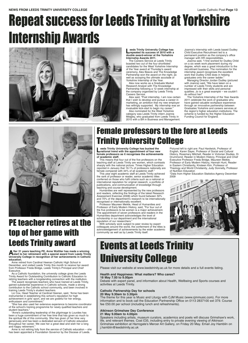 Apr 2011 edition of the Leeds Catholic Post