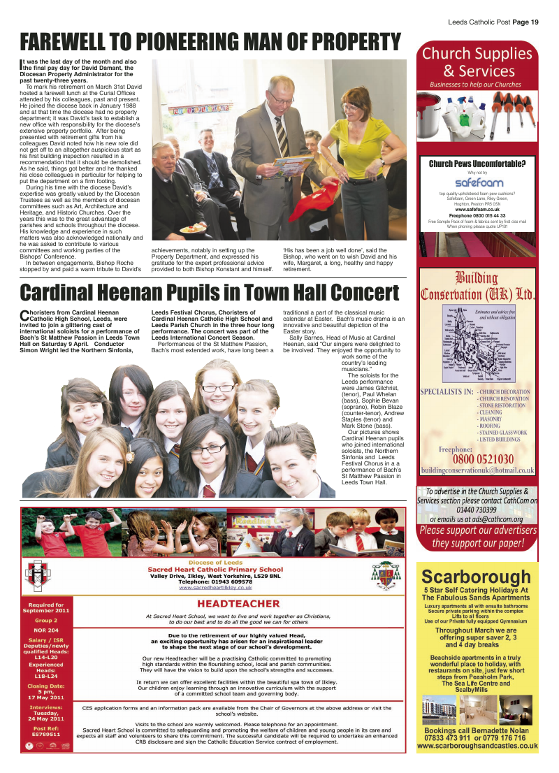 Apr 2011 edition of the Leeds Catholic Post Apr 2011 edition of the Leeds Catholic Post