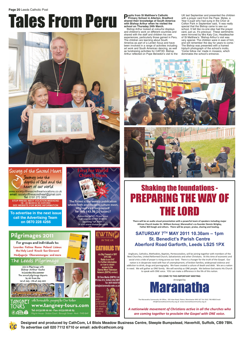Apr 2011 edition of the Leeds Catholic Post Apr 2011 edition of the Leeds Catholic Post