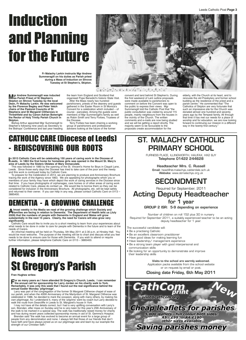 Apr 2011 edition of the Leeds Catholic Post